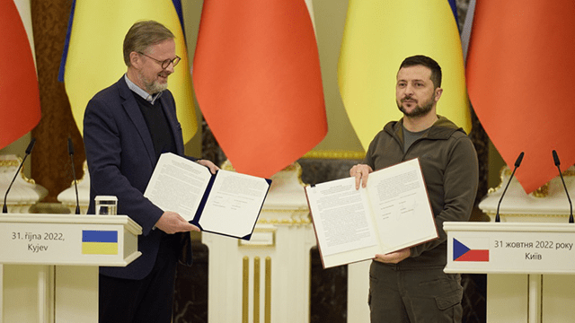 Володимир Зеленський і Петр Фіала