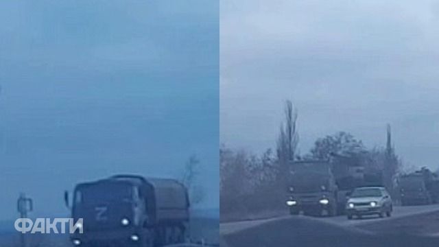 Россияне перебрасывают большое количество техники через трассу Донецк — Мариуполь