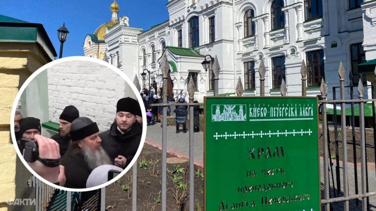 Что происходит в Киево-Печерской лавре 31 марта – священник УПЦ обливал из ведра людей