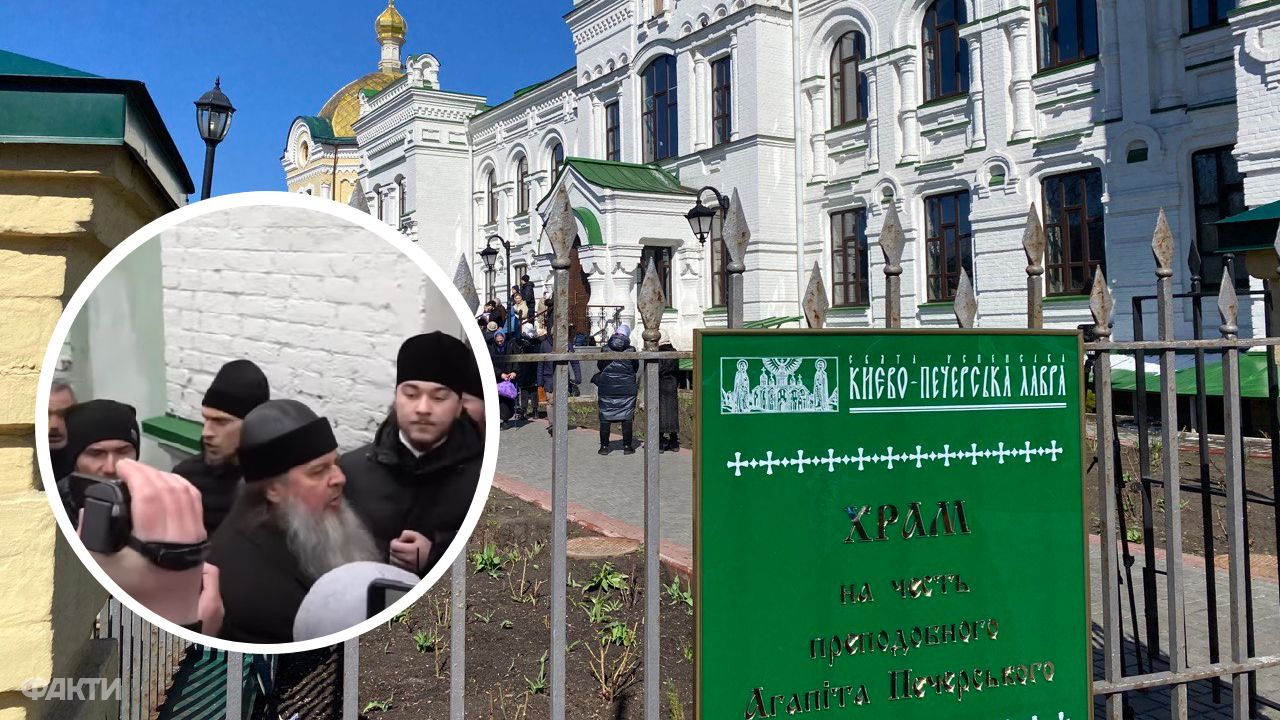 Что происходит в Киево-Печерской лавре 31 марта – священник УПЦ обливал из ведра людей