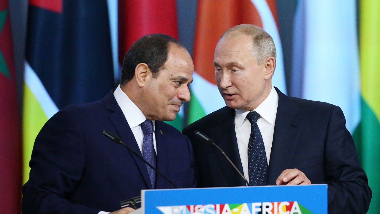 Владимир Путин и Абдель Фатталь эль-Сиси на саммите