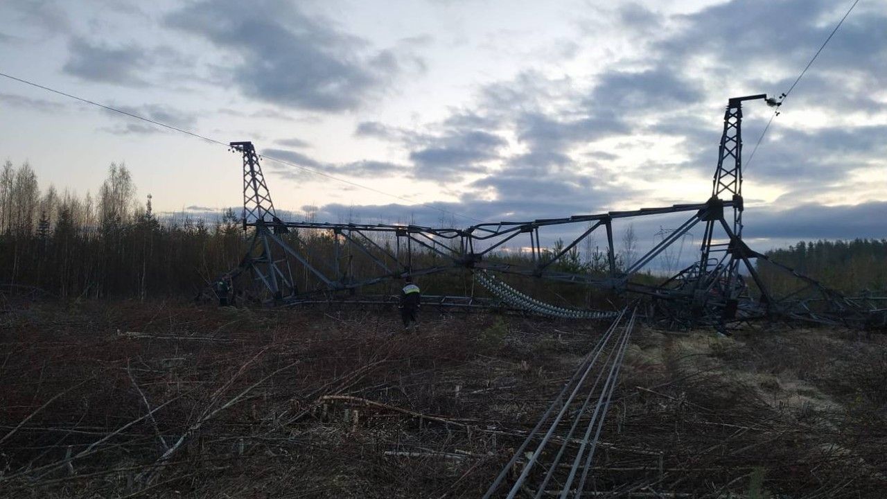 в Лєнінградській області підірвали опори ЛЕП