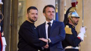 Еммануель Макрон і Володимир Зеленський