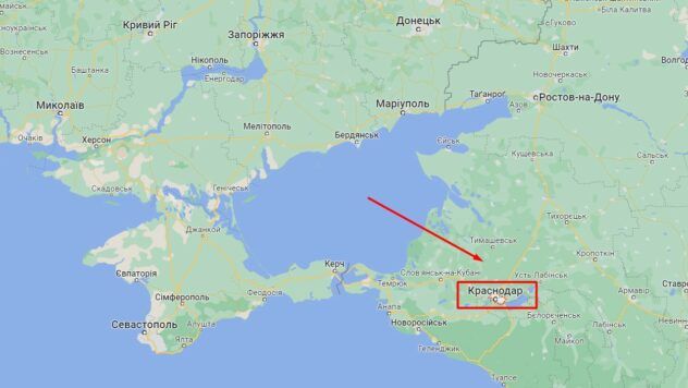 Краснодар на карті