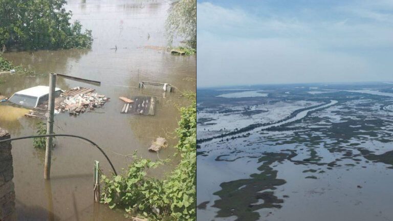 Алешки почти полностью под водой: подрыв Каховской ГЭС подтопил город в Херсонской области