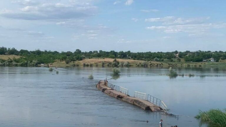 Міст біля села Галаганівка Миколаївської області 6 червня 2023