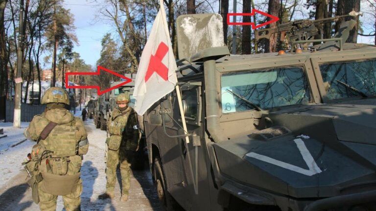 Російські військові використовують символіку Червоного хреста на техніці та гвинтокрилах – експерт
