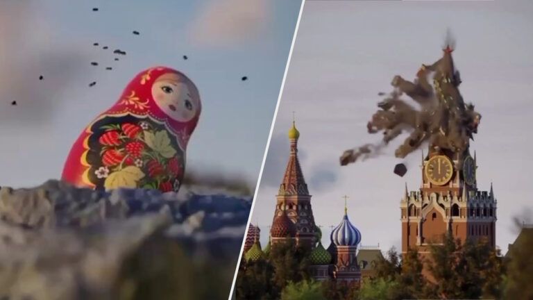 відповідь українців на відео РФ з матрьошкою
