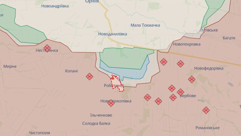 Роботине - карта