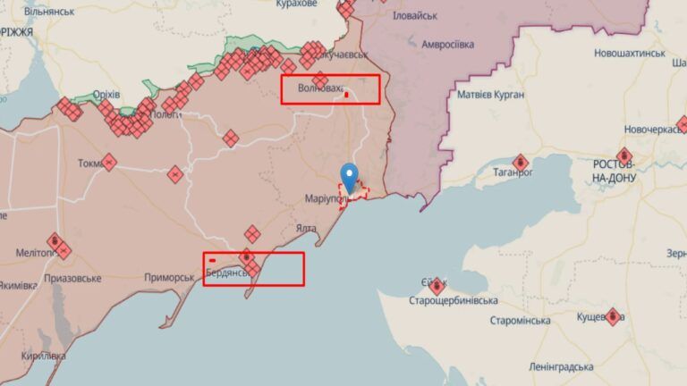 РФ переміщує техніку з Маріуполя у бік Бердянська та Волновахи