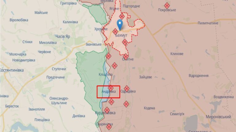 Звільнена Андріївка на карті