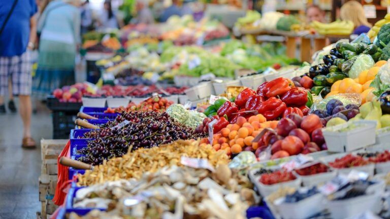 Овочі, ринок, їжа, продукти