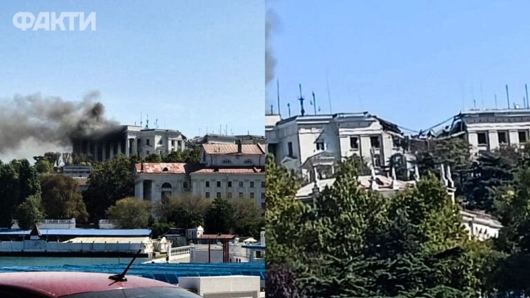 Удар по штабу ЧФ РФ у Севастополі - вибух