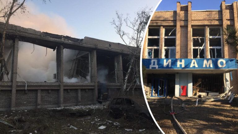 спортивна база Динамо у Запоріжжі зруйнована