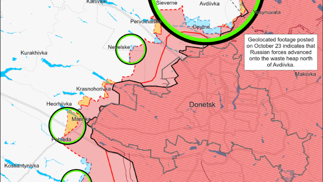Карта бойових дій 25 жовтня 2023 Карта бойових дій 25 жовтня 2023