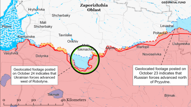 Карта бойових дій 25 жовтня 2023 Карта бойових дій 25 жовтня 2023