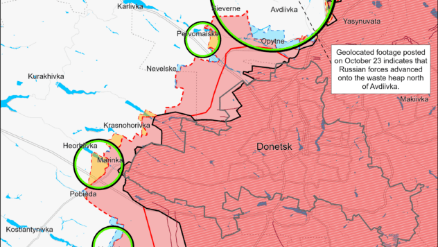 Карта бойових дій 28 жовтня 2023