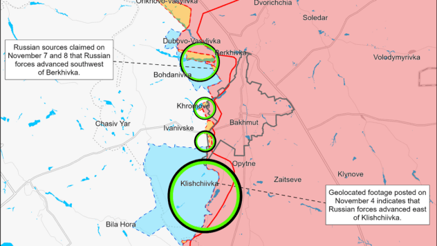 карта боїв 9 дистопада