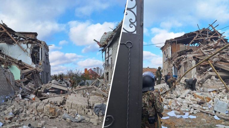 Наслідки удару по окупованому Скадовську