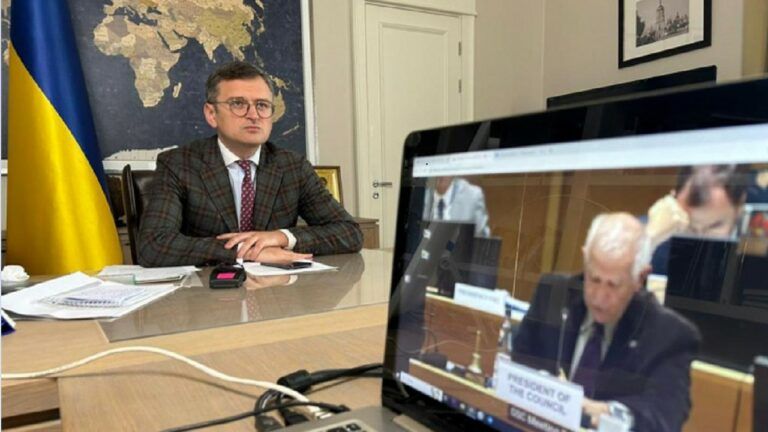 Кулеба закликав Раду ЄС посилити військову допомогу Україні та прискорити роботу над 12-м пакетом санкцій