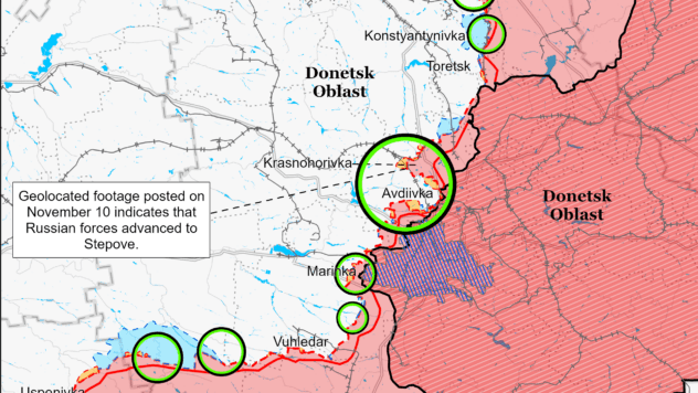 Карта бойових дій 13 листопада 2023 Карта бойових дій 13 листопада 2023