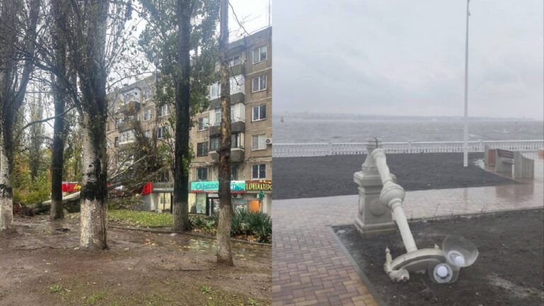 Негода в Криму: половина Керчі та Сак без світла, а Євпаторію підтопило