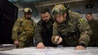 Володимир Зеленський у командному пункті в Куп'янську 30 листопада 2023
