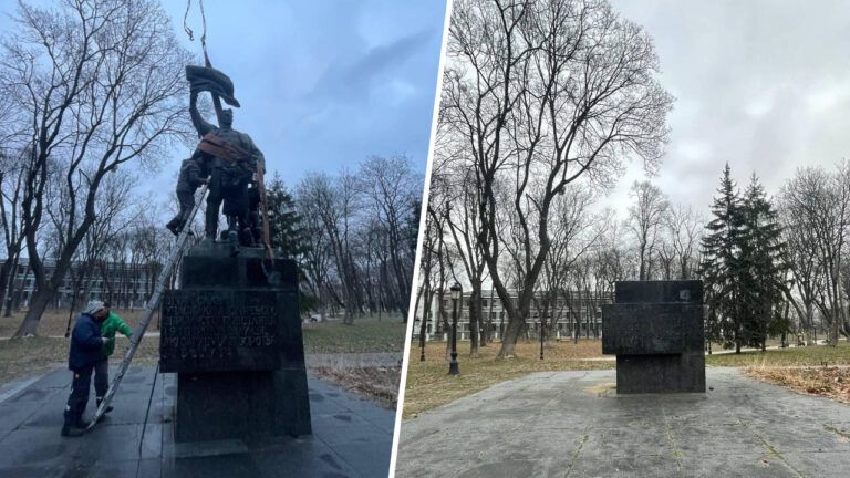 У Києві демонтували пам'ятник учасникам антиукраїнського січневого повстання