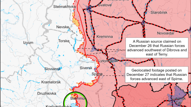 Карта бойових дій 30 грудня 2023