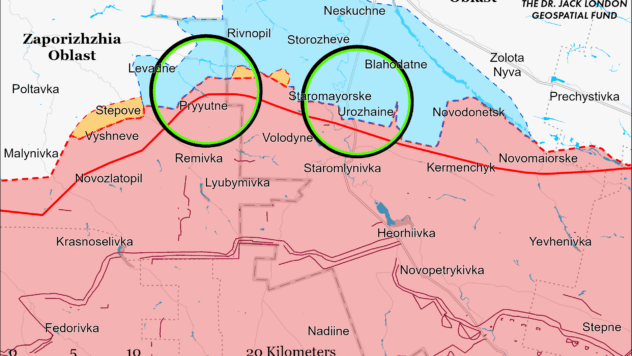 Карта бойових дій на 31 грудня 2023