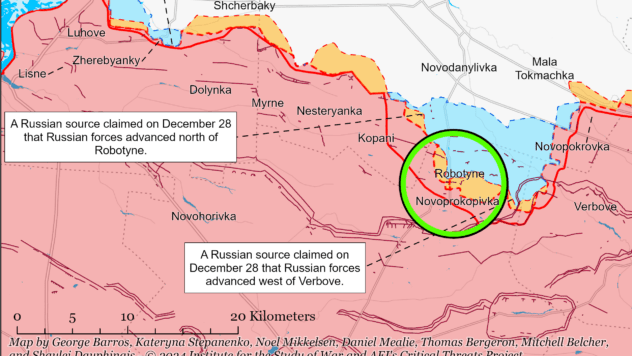 Карта бойових дій на 2 січня 2024