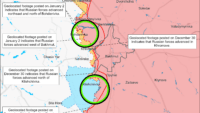Карта бойових дій на 3 січня 2024