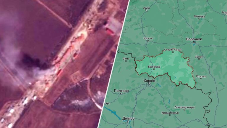 Спутниковые фото с последствиями рейда российских батальонов в Белгородской области