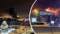 крокус сіті холл в московській області горить