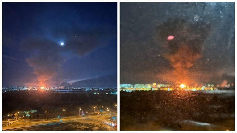 Пожар на НПЗ в Самарской области — после атаки дронов горит НПЗ