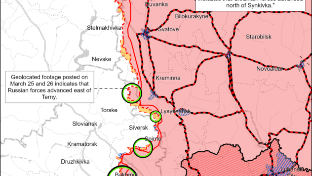 Карта бойових дій на 27 березня 2024