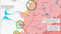 карта боїв на 9 квітня