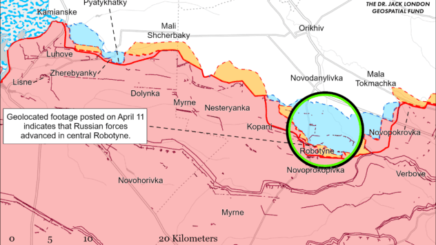 Карта бойових дій на 12 квітня 2024