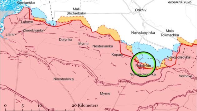 карта війни на 22 квітня