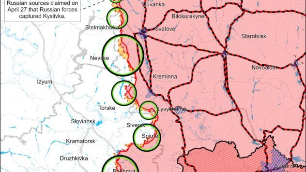 карта боїв на 30 квітня