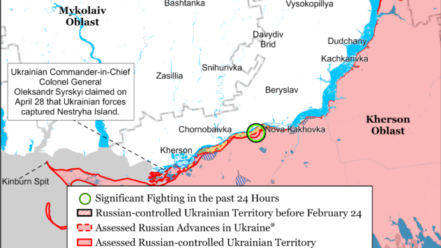 Карта бойових дій на 30 квітня 2024