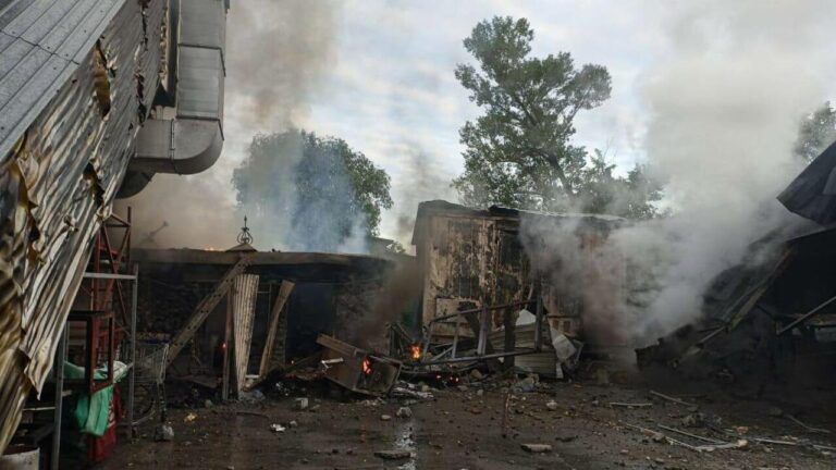 Падіння уламків ракети в Голосіївському районі Києва 31 травня 2024