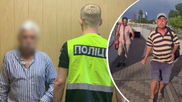 В Киеве задержали 73-летнего мужчину, который напал на волонтера и выкрикивал антиукраинские лозунги