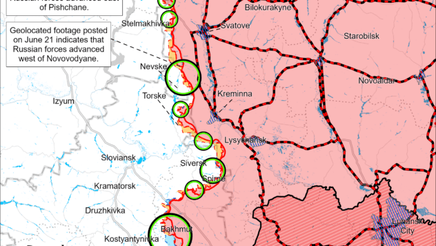 Карта бойових дій на 22 червня 2024