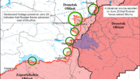 Карта бойових дій на 27 червня 2024 Карта бойових дій на 27 червня 2024