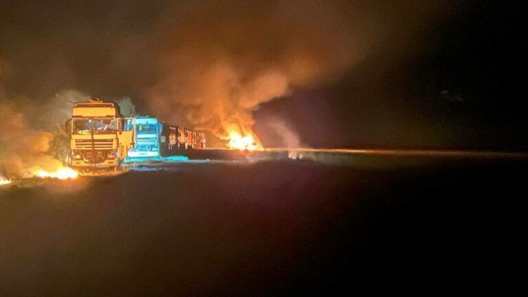 РФ вдарила по колоні зерновозів