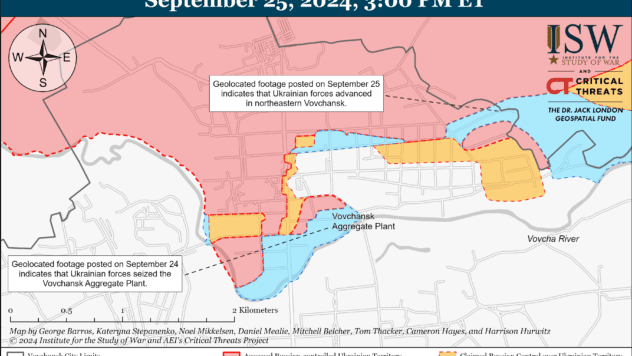 Карта бойових дій на 25 вересня 2024
