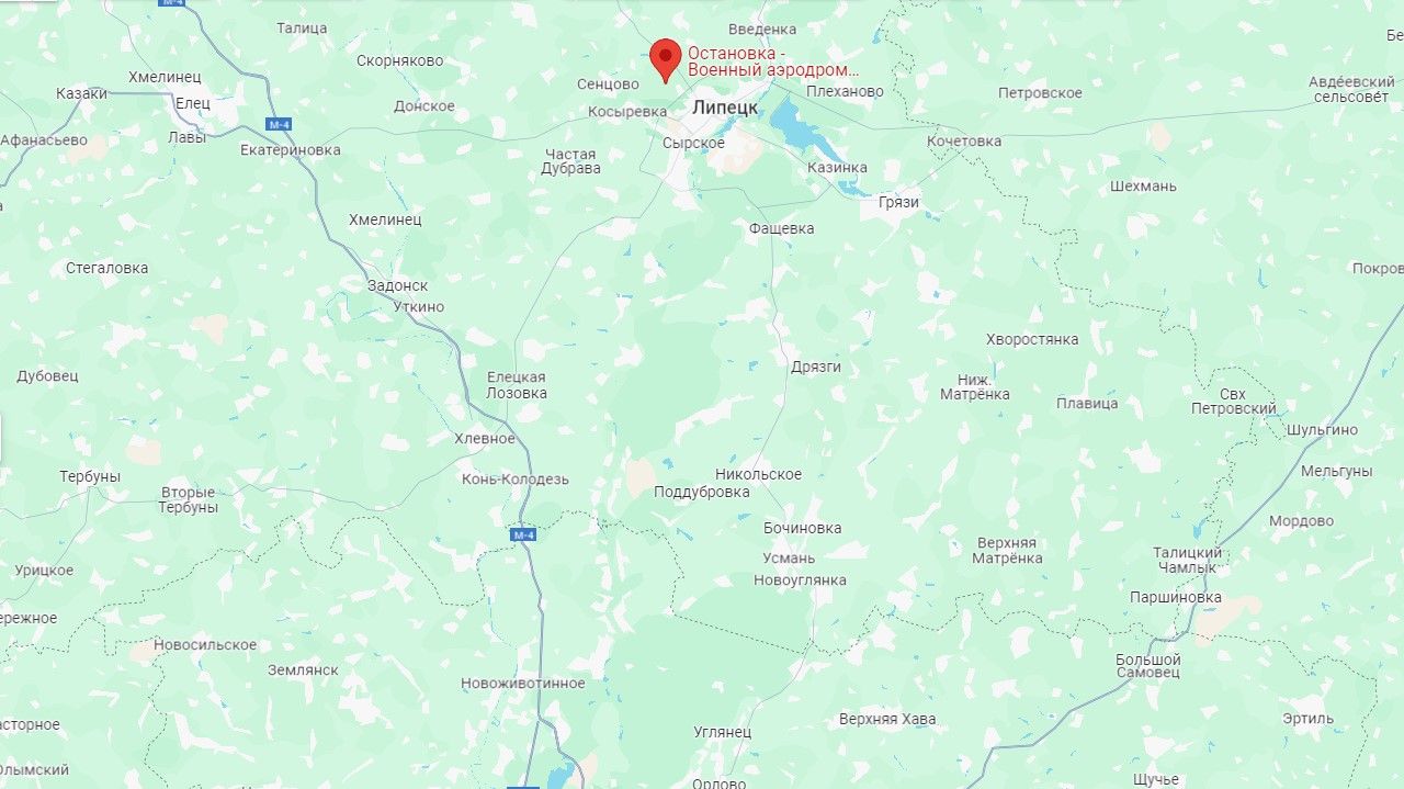 Место базирования Су-34 и МиГ-31: Силы обороны атаковали аэродром РФ Липецк-2 Фото 1 Аеродром Липецьк-2 на карті