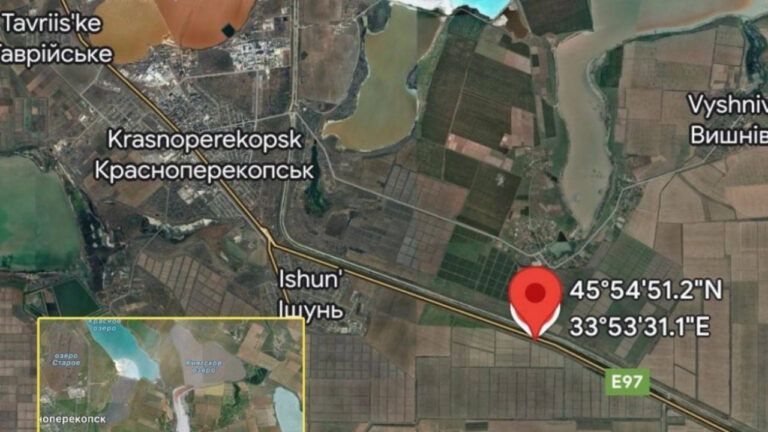 укріплення армії РФ поблизу Красноперекопська.