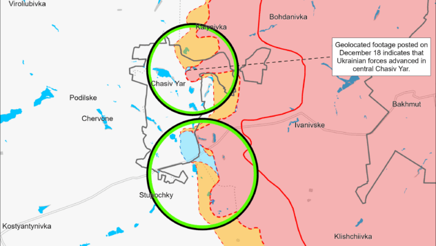 Карта бойових дій на 21 грудня